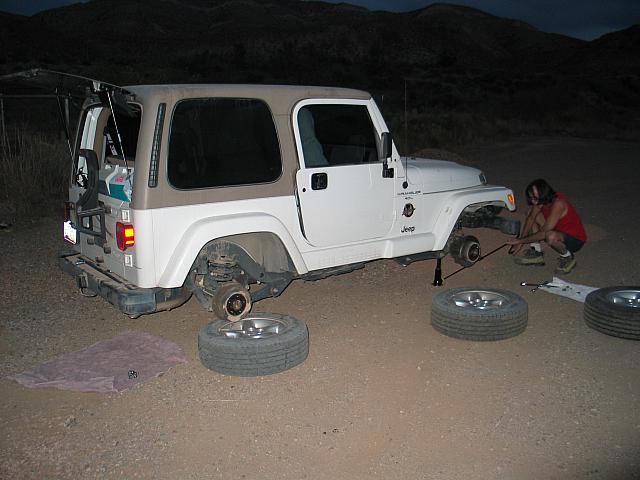 Carl decides to rotate his tires.