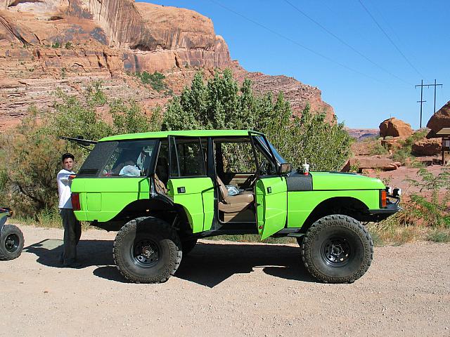 The green Rover gets ready.