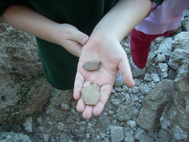 Grace finds pottery