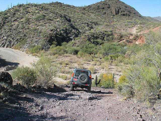 Coming down from the side trail