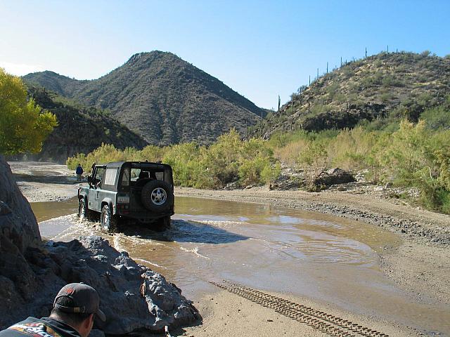 Ian spalshes in the Hassayampa
