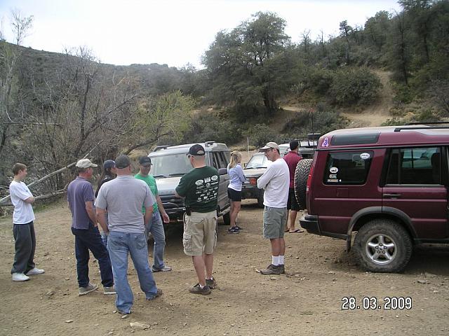 taking a break before the trail gets hard