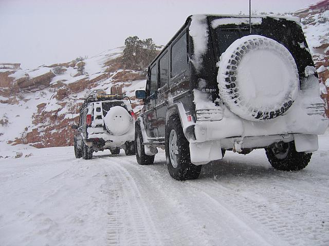 Descending the Goosenecks