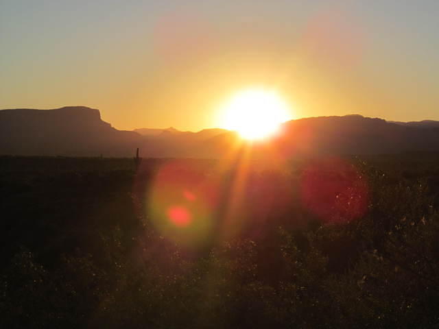 sunrise from campground