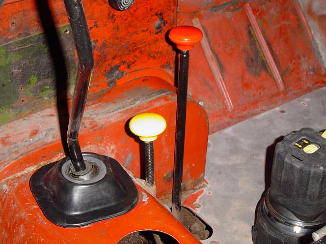 New shift lever boot and bright shiny knobs