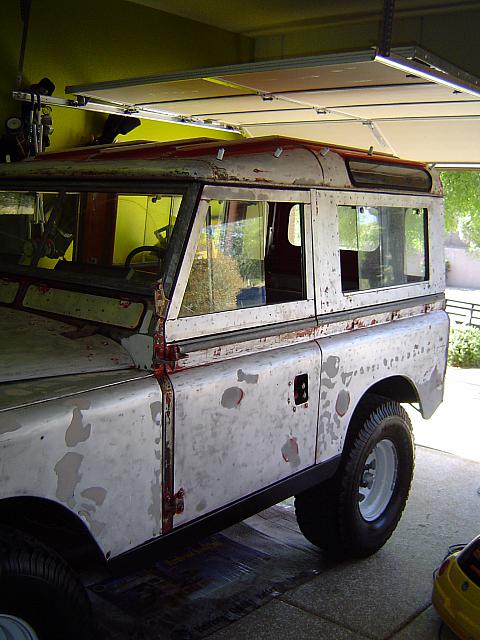 Oops!  Bettie is now too tall for the garage.  Didn't anticipate that!