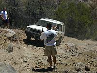 Mike spots George up the hill