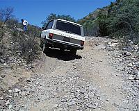 Chad climbs up the hill