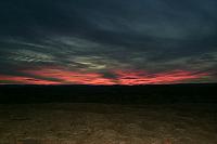 the sunset as we left the trail.