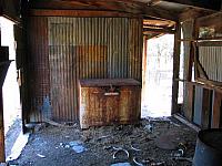 Cow bones litter the floor of an abandoned building at Parson's Grove.