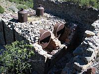 Old mining equipment found along the trail.
