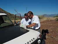 Rob and Mike discuss our route.