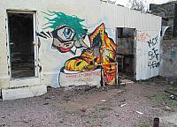 Vandals have had their way with the old buildings