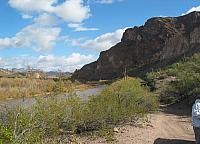 The road just south of the Gila River
