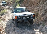 Howard making his way up the trail