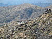 Leo making his way down the mountain