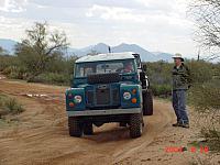 We're parked at the end of the trail saying our goodbyes