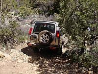 Ziad makes his way through the narrow trail