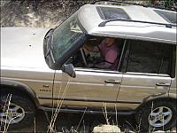 Clay behind the wheel.  Look at them cool Rocksliders.  They'll come in handy later.