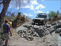 Mike starts down the 'Step' as Jess and Rob look on