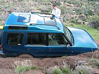 Henry gets stuck in the mud.