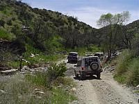 Entering a wash....MAYBE some 4-wheeling action?