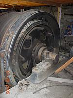 The wheel house at the Diamond Mine on the Historical Mining District trip