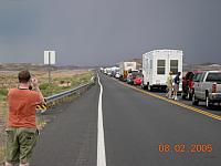 50 minute traffic delay at Cameron