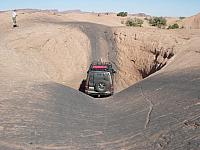 Moab - Poison Spider Mesa - Mike in a rather deep pothole