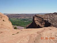 Moab - Poison Spider Mesa - view of Moab