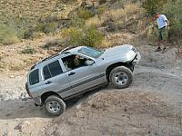 ..now Jeff goes up the rock.