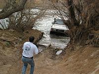John Shotts takes his 'Cruiser for a swim.