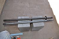 DII front half shaft - HD replacement vs. stock (bottom)